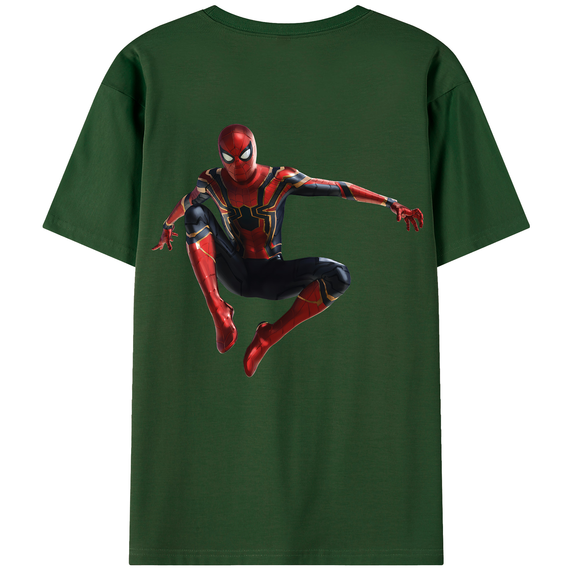 （画像用） Spider Man スパイダーマン 綿100％半袖Tシャツ（背面プリント）